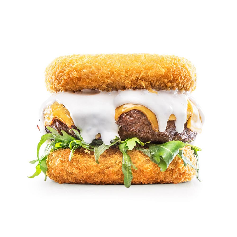 СЫРНЫЙ БУРГЕР С ГОВЯДИНОЙ/КРЕВЕТКОЙ