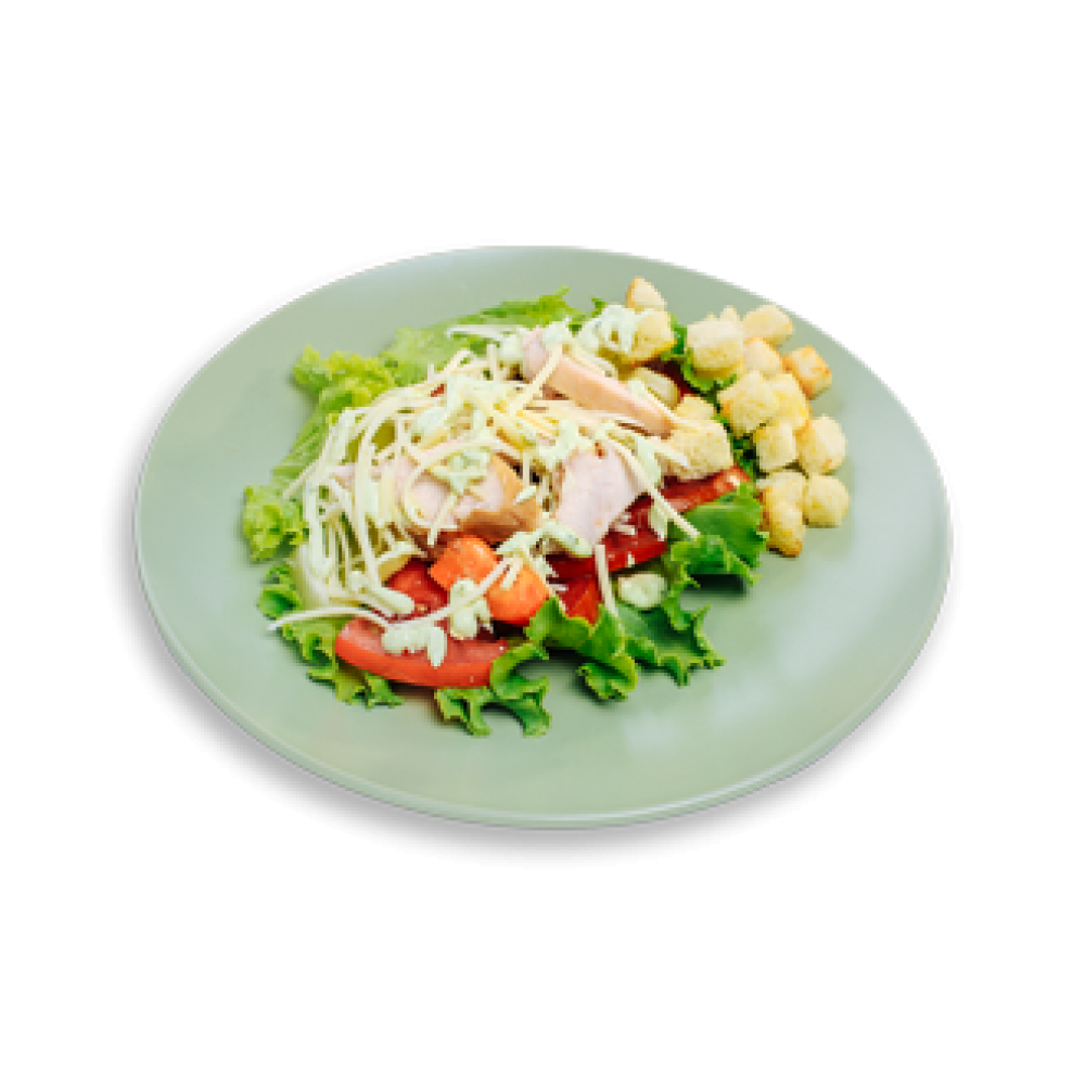 САЛАТ ЦЕЗАРЬ С КУРИЦЕЙ